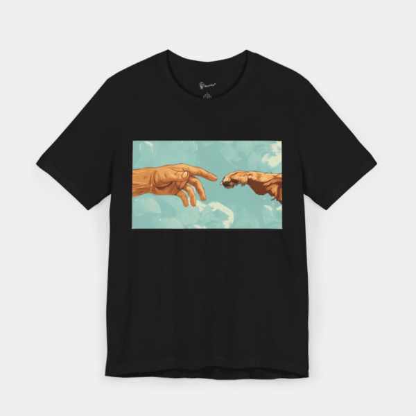 T-shirt with dogs and positive quotes.