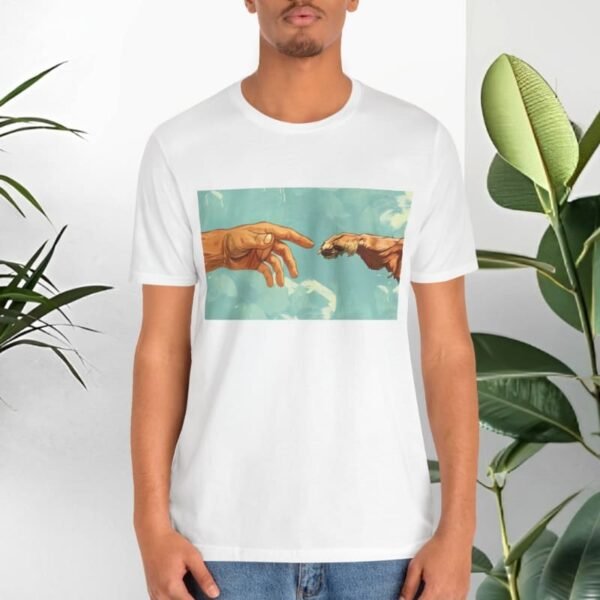 T-shirt with dogs and positive quotes.