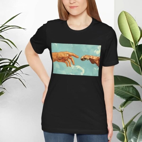 T-shirt with dogs and positive quotes.