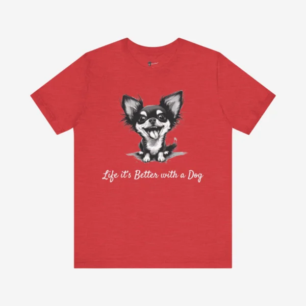 T-shirt with dogs and positive quotes.