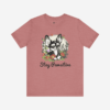 T-shirt with dogs and positive quotes.