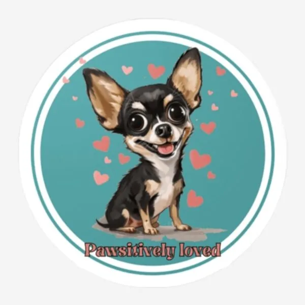 "Pawsitively Loved" Sticker