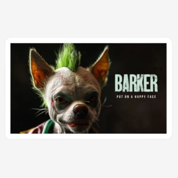"Barker" Sticker