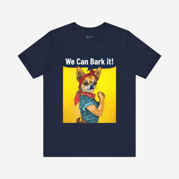 T-shirt with dogs and positive quotes.