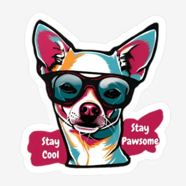 "Stay Cool, Stay Pawsome" Sticker