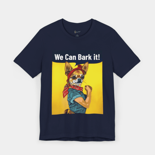 T-shirt with dogs and positive quotes.