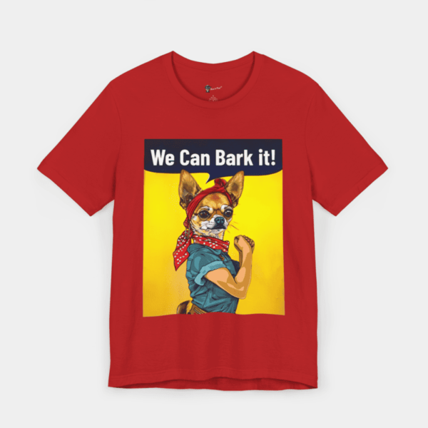 T-shirt with dogs and positive quotes.