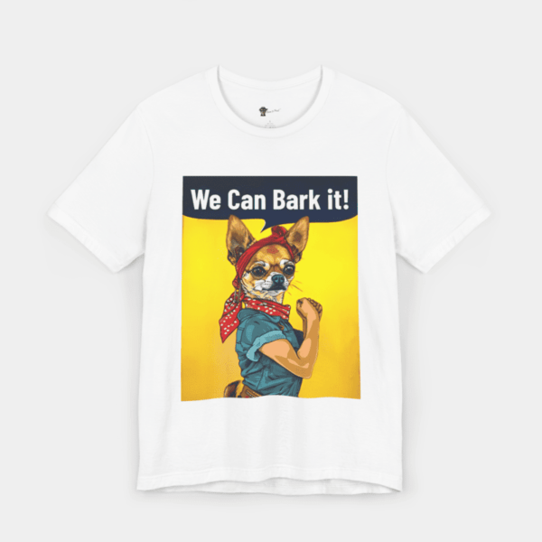 T-shirt with dogs and positive quotes.