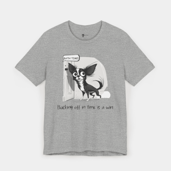 T-shirt with dogs and positive quotes.