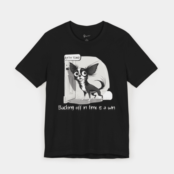 T-shirt with dogs and positive quotes.