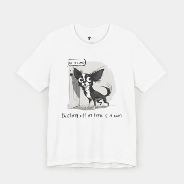 T-shirt with dogs and positive quotes.