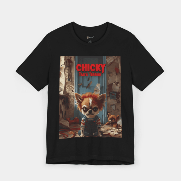 T-shirt with dogs and movie parody.