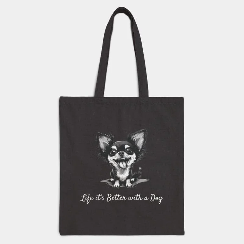 "Life it's Better with a Dog" Tote Bag - Image 2
