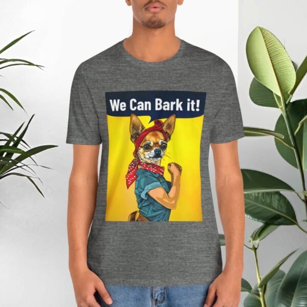 T-shirt with dogs and positive quotes.