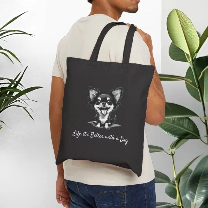 "Life it's Better with a Dog" Tote Bag - Image 4