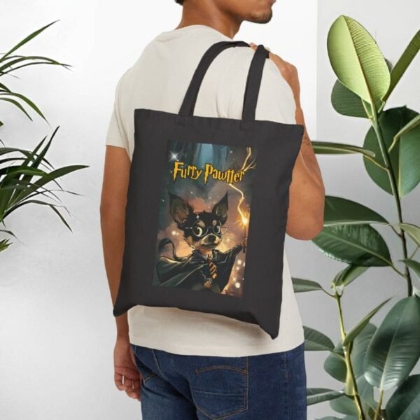 "Furry Pawtter" Tote Bag - Image 4