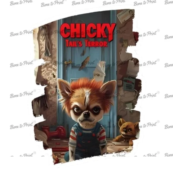 "Chicky Tail's Terror" Sticker - Image 2