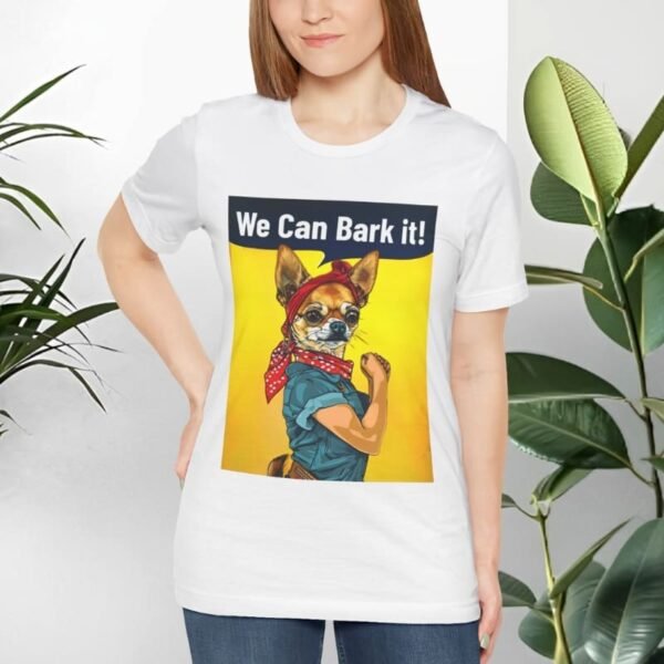 T-shirt with dogs and positive quotes.