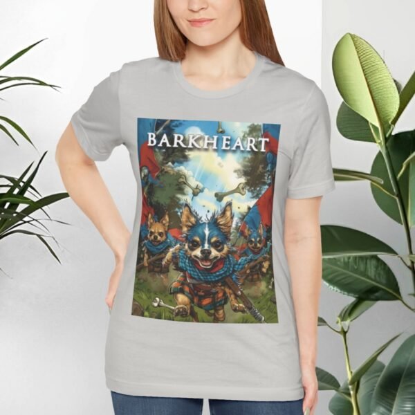 T-shirt with dogs and movie parody.