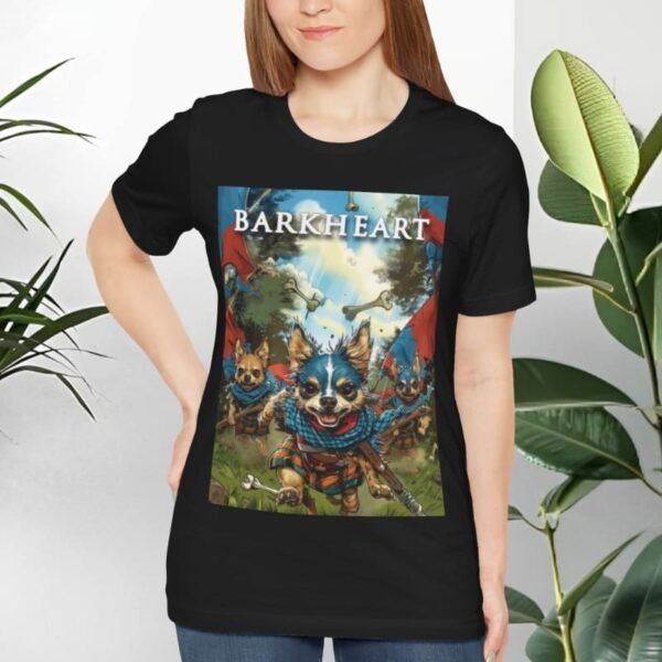 T-shirt with dogs and movie parody.