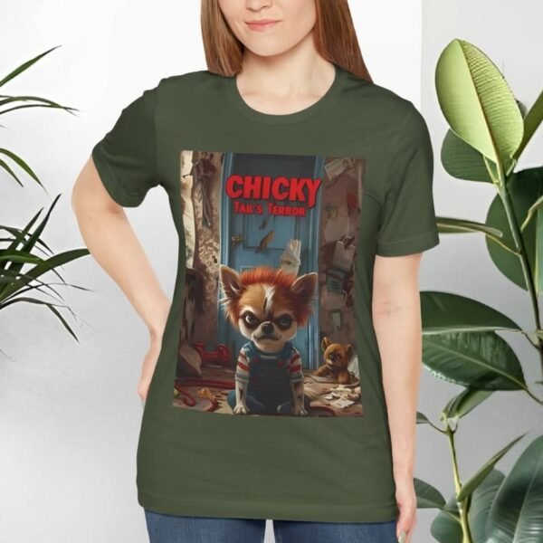 T-shirt with dogs and movie parody.