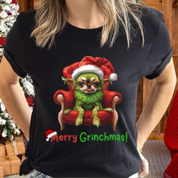 Black.T-shirt.-MerryGrinchmas.