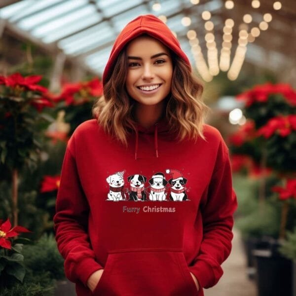 Furry Christmas Hooded Sweatshirt - Image 3