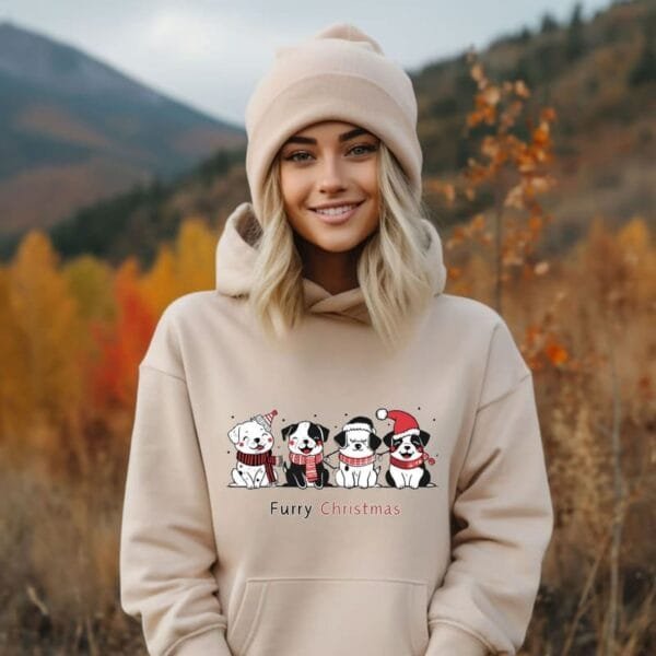 Furry Christmas Hooded Sweatshirt - Image 8