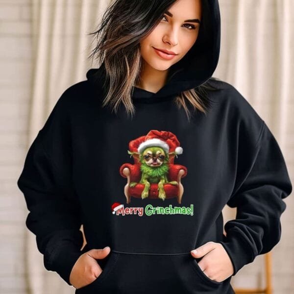 Merry Grinchmas Hooded Sweatshirt - Image 3