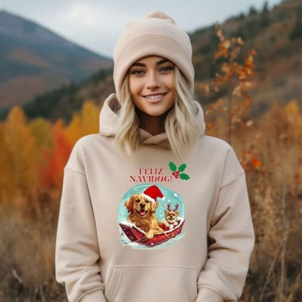 Feliz NavIdog Hooded Sweatshirt - Image 7