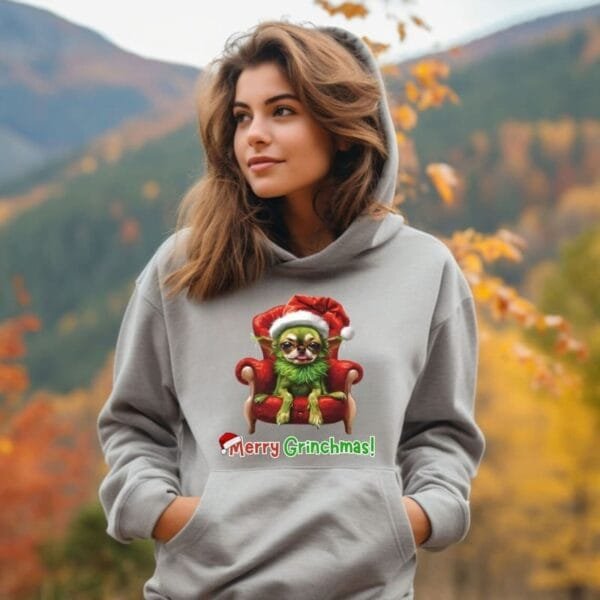 Merry Grinchmas Hooded Sweatshirt - Image 6