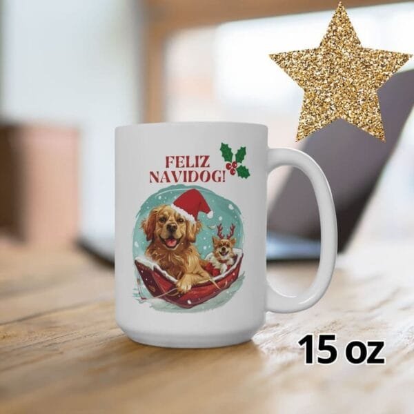 Feliz Navidog Mug (11oz,15oz) - Image 3