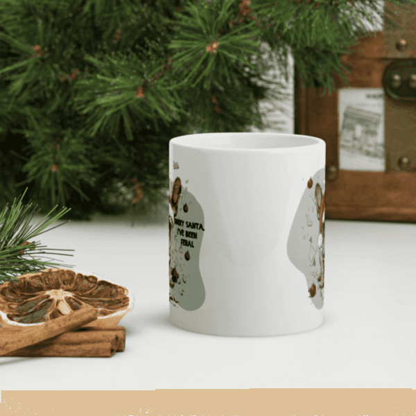 Sorry Santa, I've been Feral Mug (11oz,15oz) - Image 4