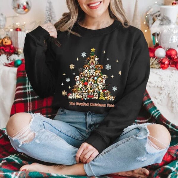 The Pawfect Christmas Tree Sweatshirt - Image 3