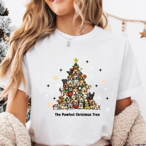 The Pawfect Christmas Tree Shirt - Image 5