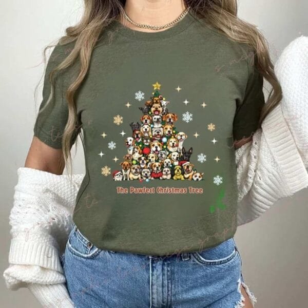 The Pawfect Christmas Tree Shirt - Image 3