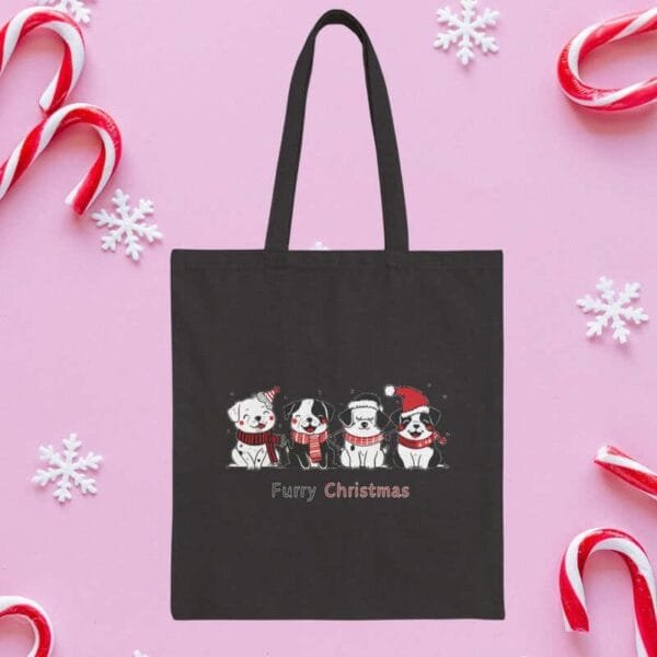 Furry Christmas Tote Bag