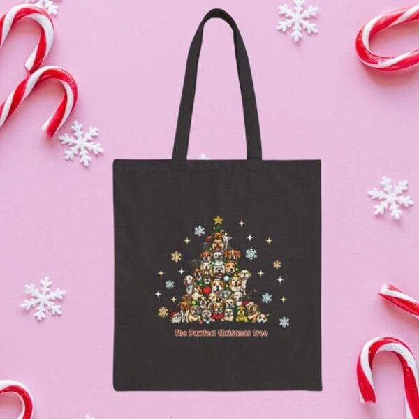 The Pawfect Christmas Tree Tote Bag - Image 2