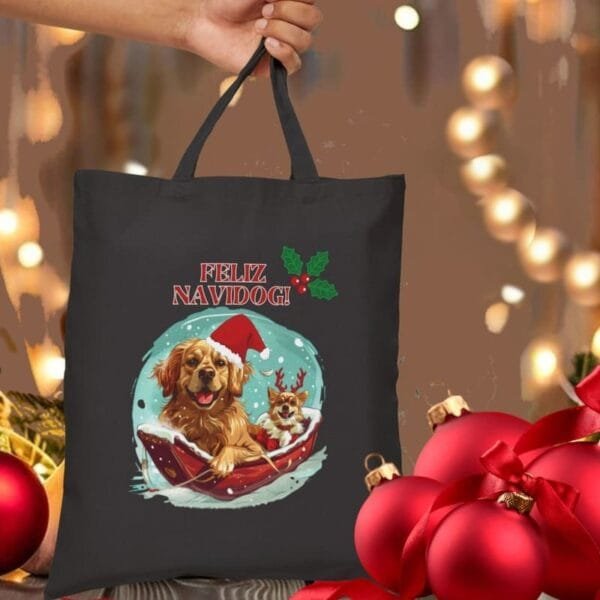 Feliz Navidog Tote Bag - Image 6