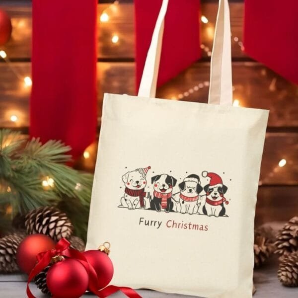 Furry Christmas Tote Bag - Image 5