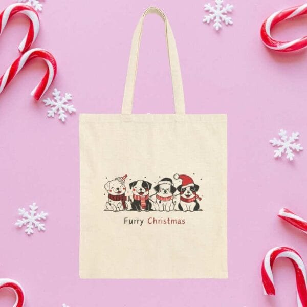 Furry Christmas Tote Bag - Image 6