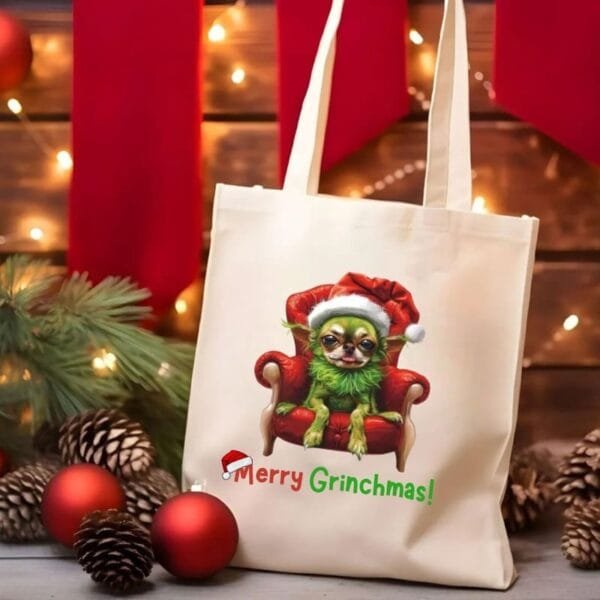 Merry Grinchmas Tote Bag - Image 6