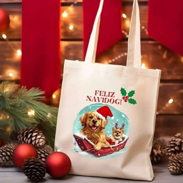 Feliz Navidog Tote Bag - Image 5