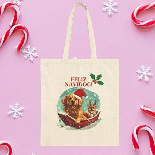 Feliz Navidog Tote Bag